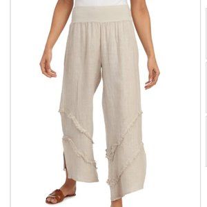 Belle France Parachute Linen Cropped Summer Pants